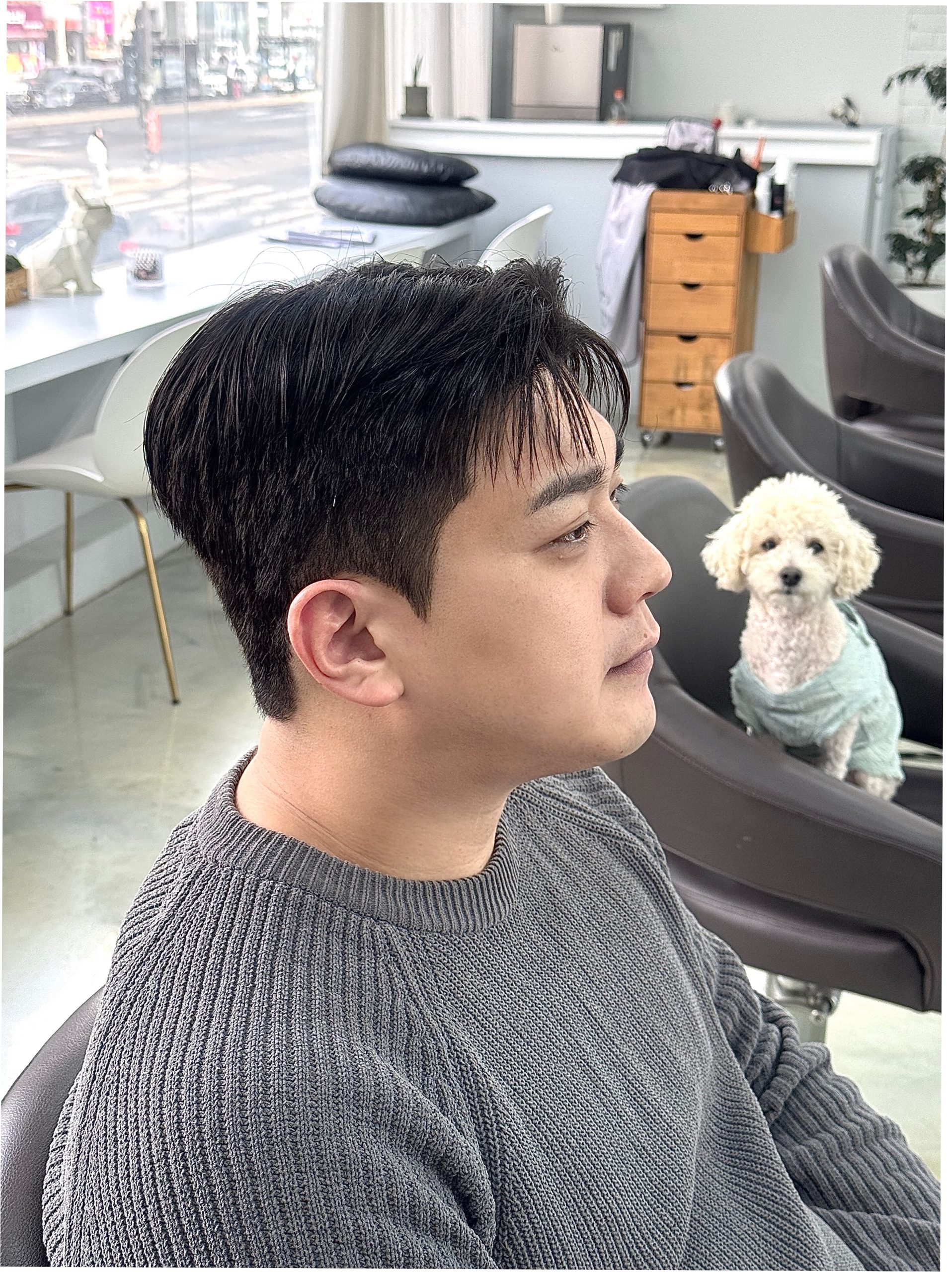 남자 스핀스왈로펌 스타일링